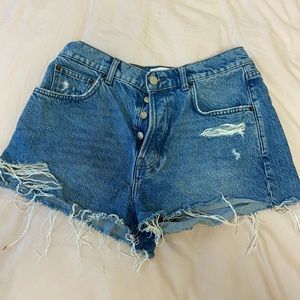 reformation high rise shorts